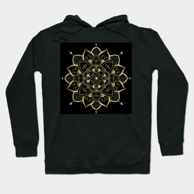 Gold Mandala 4 Hoodie by annalisaamato